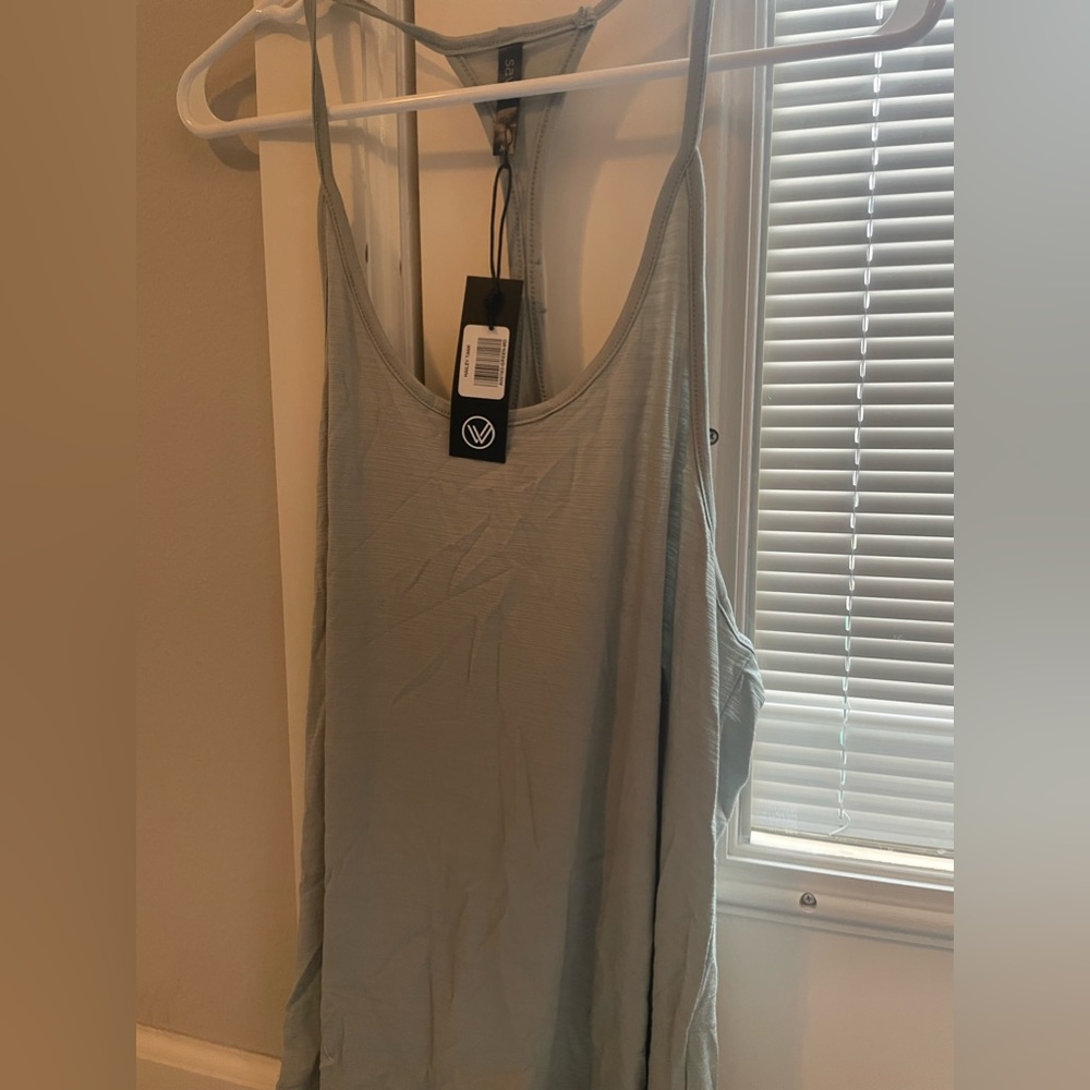 SAVVI MD Black HAILEY Thin Strap Narrow RACERBACK Tank Top NWT